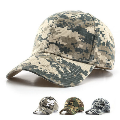Камуфлажни шапки за спорт на открито Тактическа бейзболна шапка Военна камуфлажна шапка за туризъм Каскетка за лов Модна шапка