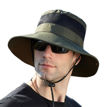 Καπέλο καμουφλάζ εξωτερικού χώρου Tactical Cap Wide Brim Breathable Boonie Hat Sun Protector Ψάρεμα Πεζοπορία Ποδηλασία Καπέλα κυνηγιού