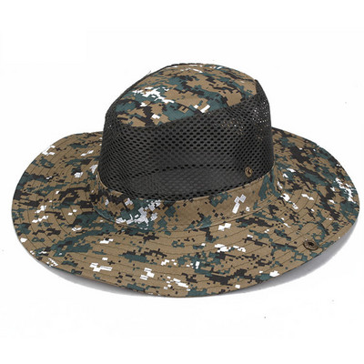 Lauko kepurė nuo saulės kamufliažinė taktinė kepurė plataus krašto kvėpuojanti Boonie skrybėlė Apsauga nuo saulės Žvejyba žygiai dviračiais