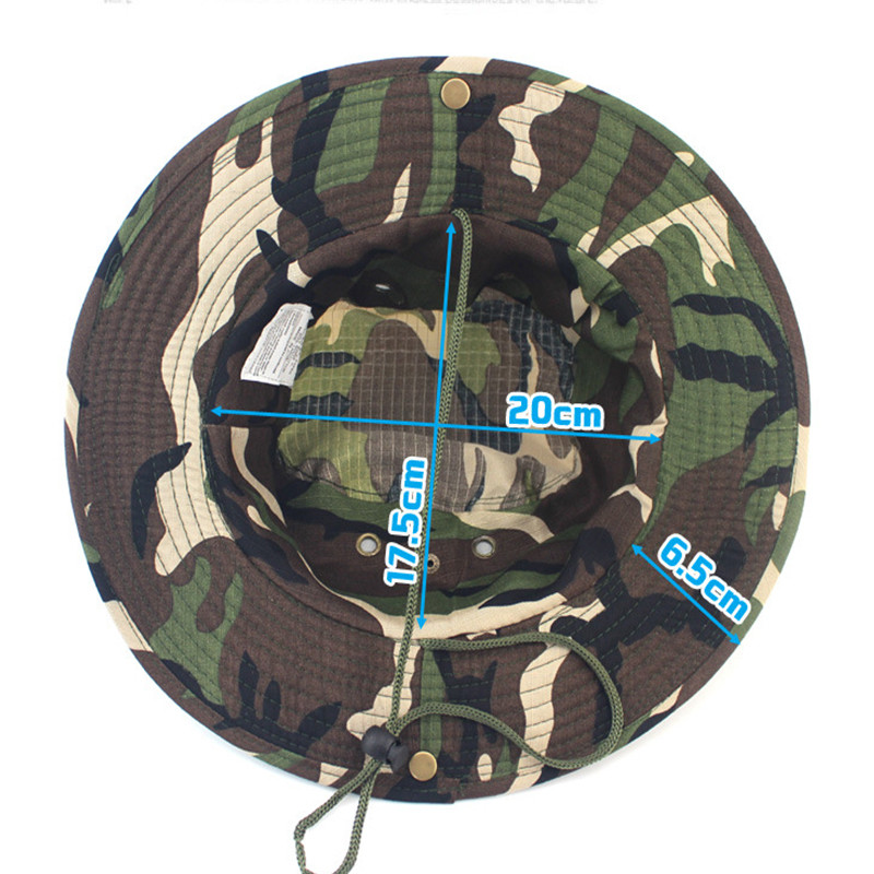 Lauko kepurė nuo saulės kamufliažinė taktinė kepurė plataus krašto kvėpuojanti Boonie skrybėlė Apsauga nuo saulės Žvejyba žygiai dviračiais