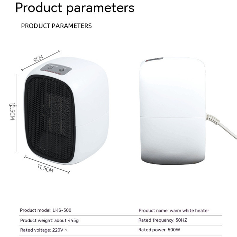 Noua încălzire electrică verticală de 500 W de uz casnic Mini ventilator de încălzire de birou mic, cu economie de energie, încălzitoare rapide de căldură pentru cameră acasă