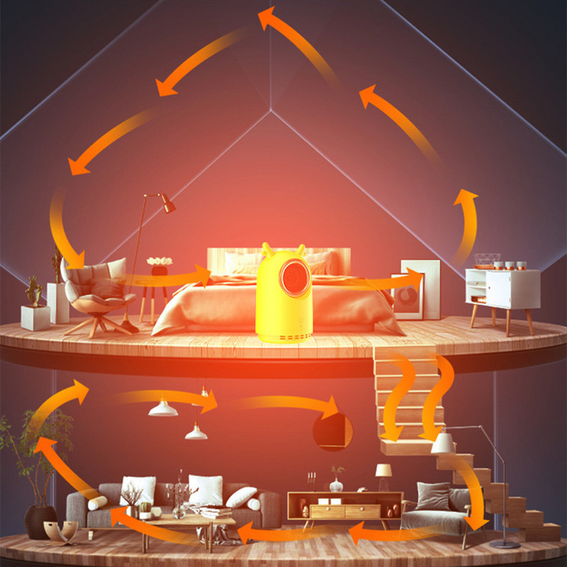 Νέος φορητός ηλεκτρικός θερμαντήρας 500W Mini Desktop Office Μικρός Χώρος Προσωπικός Χρηματοκιβώτιος Ήσυχη Θέρμανση για Εσωτερικό Δωμάτιο σπιτιού