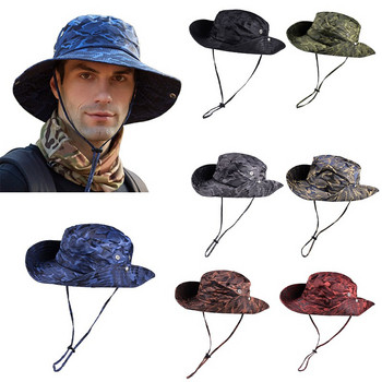 UV защита Шапка кофа Риболов Лов Мъжка шапка за слънце Рибарска шапка Външни шапки Сламена водоустойчива шапка кофа