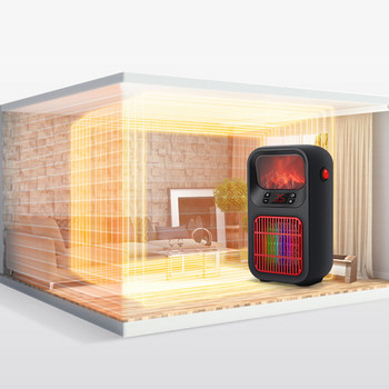 500W електрически нагревател PTC бързо загряваща отоплителна печка с две предавки Настолен топъл въздушен нагревател с нисък шум Цветни светлини за офис стая