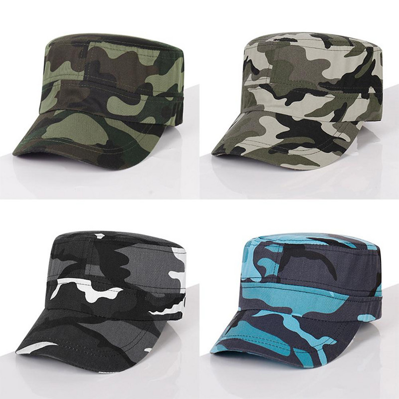Αντηλιακό καπέλο μόδας καμουφλάζ Επίπεδα τοπ καπέλα Casual υπαίθρια ταξίδια Αθλητικά καπέλο κορυφαίας άνοιξης Φθινοπωρινά αναπνεύσιμα καπέλα αντηλιακού