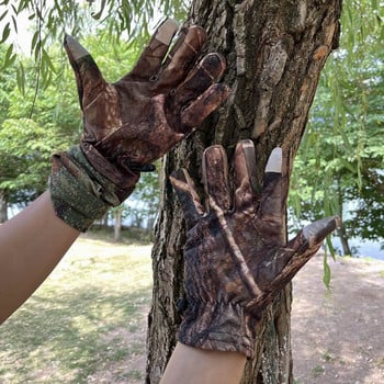 Καλοκαιρινό δέρμα-Λεπτά πολυλειτουργικά γάντια οθόνη αφής Αντιολισθητικά γάντια ιππασίας Bionic Camouflage Κυνήγι Ελαστικά Γάντια Ψαρέματος