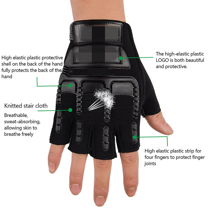 Puspirščio karinio mokymo taktinės pirštinės Kvėpuojančios sportinės dviračių laipiojimo pirštinės Lauko medžioklės pirštinės