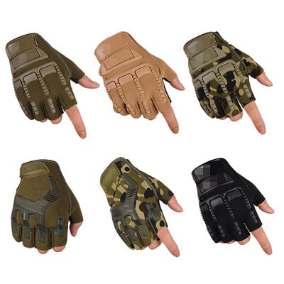 Men`s Fingerless Military Gloves Outdoor Working Hunting Tactical gloves Anti-Slip Mtb Bike Bicycle Motorcycle Driving Gloves