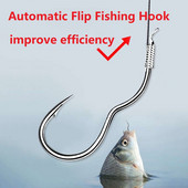 12 tk/pakk Uus leiutis kõrge süsinikusisaldusega terasest õngekonks, terava okaraga automaatne ümberpööratav konks karpkalapüügi tarvikutele