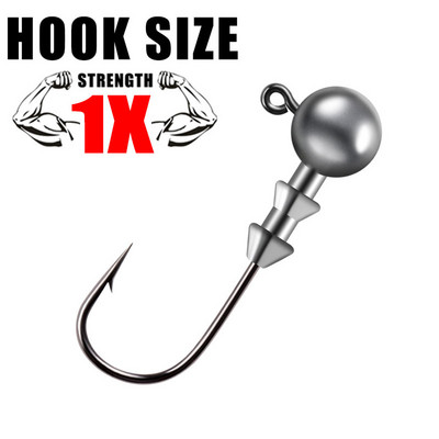 JYJ 10 τεμάχια 3,5g /5g/7g/10g/14g Βιδωτή κλωστή Άγκιστρο κεφαλής ψαρέματος για μαλακό δόλωμα δόλωμα σκουλήκι, αιχμηρά άγκιστρα ψαρέματος νέα