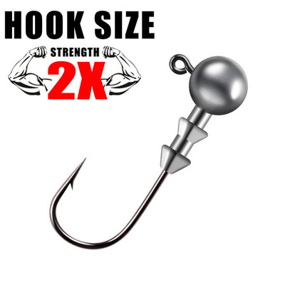 JYJ 10 τεμάχια 3,5g /5g/7g/10g/14g Βιδωτή κλωστή Άγκιστρο κεφαλής ψαρέματος για μαλακό δόλωμα δόλωμα σκουλήκι, αιχμηρά άγκιστρα ψαρέματος νέα