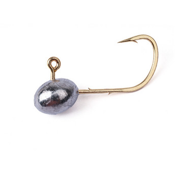 OUTKIT 10 τμχ Mini Jig Head Hook 4X Strong Rockfish Exposed Lead Head Hook Αγκαθωτό άγκιστρο Πέστροφα Μαλακό σκουλήκι Lure Jig Ψάρεμα