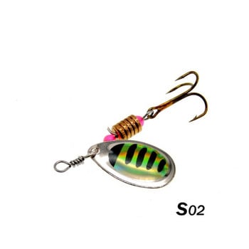 10 Χρώματα Spinner Fishing Lures Wobblers CrankBaits Jig Metal Sequin Πέστροφα κουτάλι με γάντζους για ψάρεμα κυπρίνου Pesca