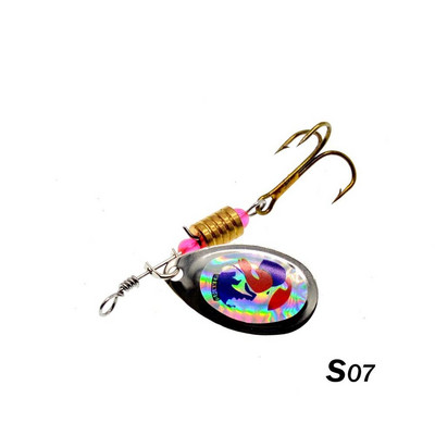 10 krāsu Spinner Makšķerēšanas mānekļi Vobleri CrankBaits Jig Metāla vizulis Foreles karote ar āķiem karpu makšķerēšanai Pesca