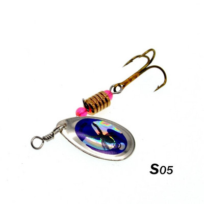 10 krāsu Spinner Makšķerēšanas mānekļi Vobleri CrankBaits Jig Metāla vizulis Foreles karote ar āķiem karpu makšķerēšanai Pesca