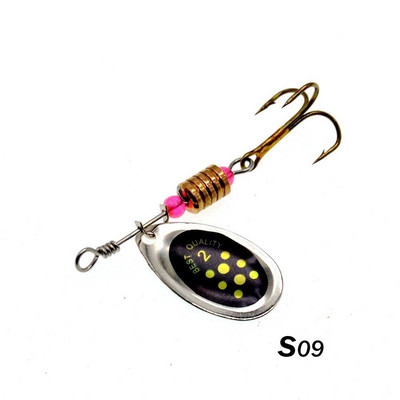 10 krāsu Spinner Makšķerēšanas mānekļi Vobleri CrankBaits Jig Metāla vizulis Foreles karote ar āķiem karpu makšķerēšanai Pesca