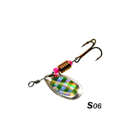 10 krāsu Spinner Makšķerēšanas mānekļi Vobleri CrankBaits Jig Metāla vizulis Foreles karote ar āķiem karpu makšķerēšanai Pesca