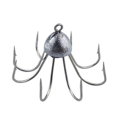 1бр въглеродна стомана кука с осем нокти аксесоари за риболовни принадлежности на кука за октопод
