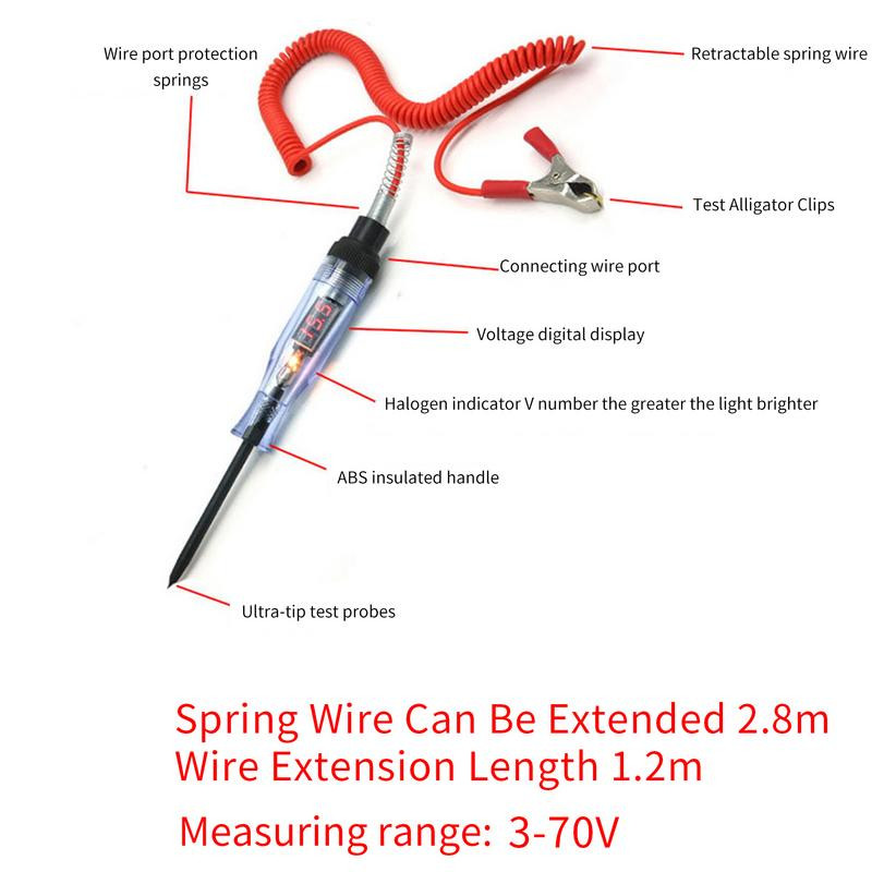 Olovka za automatsko ispitivanje strujnog kruga Olovka za automatski detektor napona s digitalnim zaslonom Olovka za ispitivanje automobilskog strujnog kruga s oštrom sondom za bušenje za
