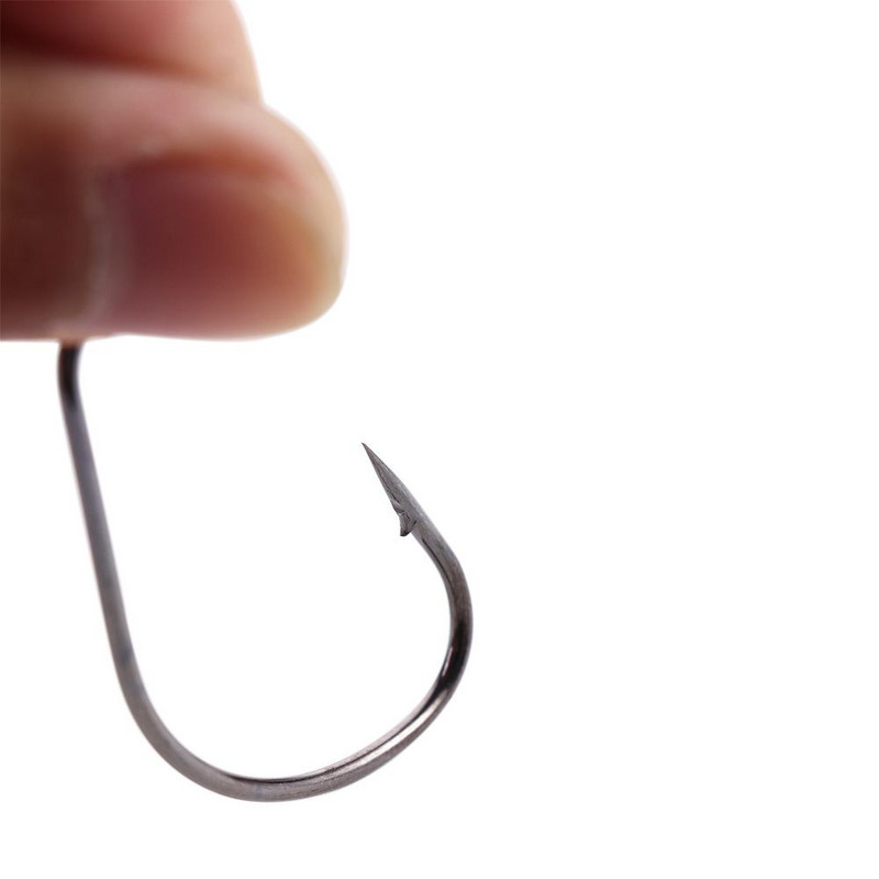 50 vnt./stal. Žvejybos minkšti sliekiniai kabliukai iš anglies plieno plataus super užrakto kabliukai viliojimo kabliukai 6#-5/0 žvejybos reikmenys