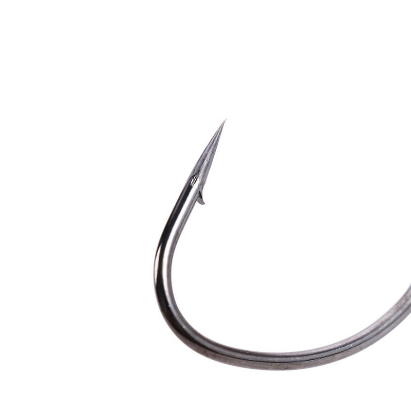 50 vnt./stal. Žvejybos minkšti sliekiniai kabliukai iš anglies plieno plataus super užrakto kabliukai viliojimo kabliukai 6#-5/0 žvejybos reikmenys