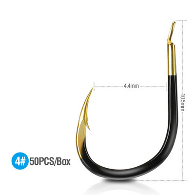 50 vnt./stal. Volframiniai plieniniai žvejybos kabliukai, vieno apskritimo kabliukai, spygliuoti karpiai žvejybos kabliukai, jūros priedai, reikmenys