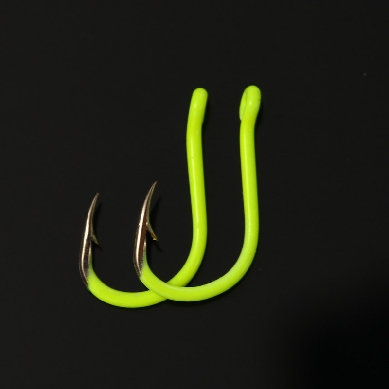 50 vnt Šviečiantys kabliukai žvejybos reikmenys, masalai, anglinis plienas #8 / #9 / #10 / #11 / #12 / #13