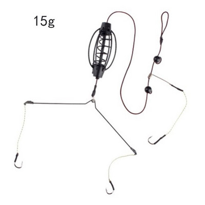 15-40g karpu makšķerēšanas ēsmas būri Āķis ar augstu oglekļa tēraudu dobu gremdētāju karpu makšķerēšanai.