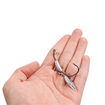 2023 Офсетни риболовни куки с метална лъжица Slice Jig Head 2g-7g Wide Crank Fishhooks