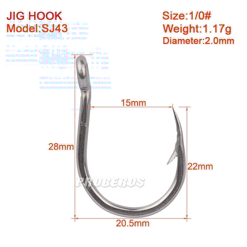 HOT 5Pcs Γάντζοι για ψάρεμα θάλασσας Fishhook Fly Jig Αγκαθωτό μεγάλο κύκλο κυπρίνου Γάντζος υψηλός άνθρακας χάλυβας μπάσο Γατόψαρο με γάντζο ψαριών