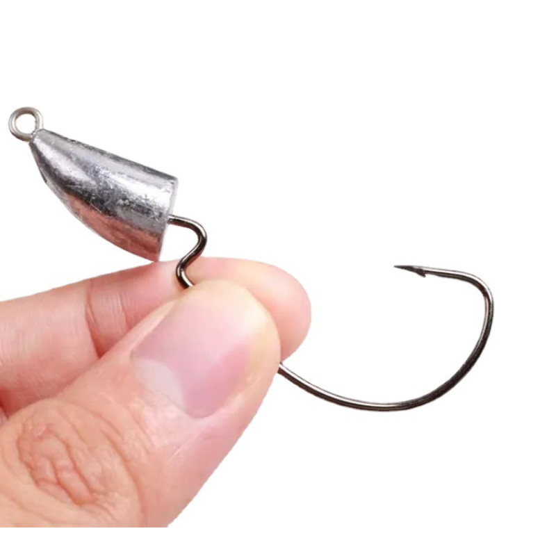 5 DB 5 g 14 g 21 g ólomfejű horog forgattyús horog horog horoggal szénacél egy horog Luya horog horgászhorog