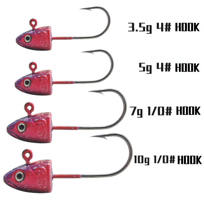 3 tk kalapea konks värviline kaalutud konks 3,5 g 5 g 7 g 10 g jigipea konks kalalant pehme sööt kalakonks kalastustarbed