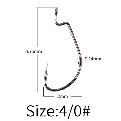 50PC Γάντζος μανιβέλας υψηλής αντοχής Αγκαθωτό άγκιστρο από ανθρακούχο χάλυβα Ψάρεμα για μαλακό ψάρεμα Δέλεαρ Φαρδιά μανιβέλα κοιλιά Αξεσουάρ ψαρέματος