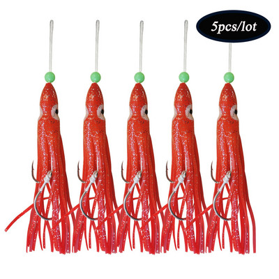 AS Glow Octopus Squid szoknyák Horgok Inchiku Jig Lassú Gyorsan Jiggging Fém Eső Sósvízi Horgászcsali Pesca Assist Tackle