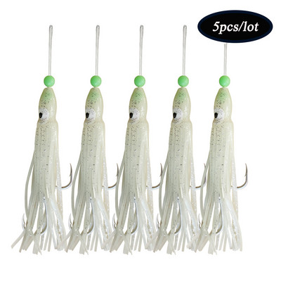 AS Glow Octopus Squid szoknyák Horgok Inchiku Jig Lassú Gyorsan Jiggging Fém Eső Sósvízi Horgászcsali Pesca Assist Tackle