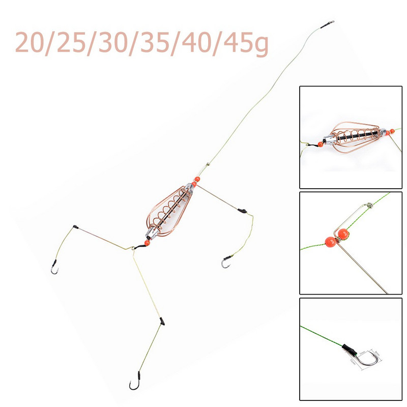 Naudingas patvarus žvejybos jaukų narvelio tiektuvas 7 * 9 * 15 mm narvelio tiektuvas, grupės „Sinkker“ daug anglies plienas + nerūdijantis plienas