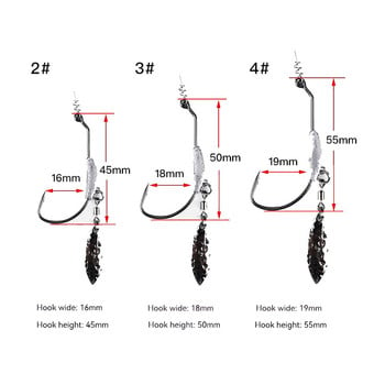 PRO BEROS 3Pcs 4,5g 5,5g 7,2g Jig Head Fish Hook Jig Hooks for Soft Fishing Bait Ανθρακούχο ατσάλι με αγκίστρια με κουδουνίστρα