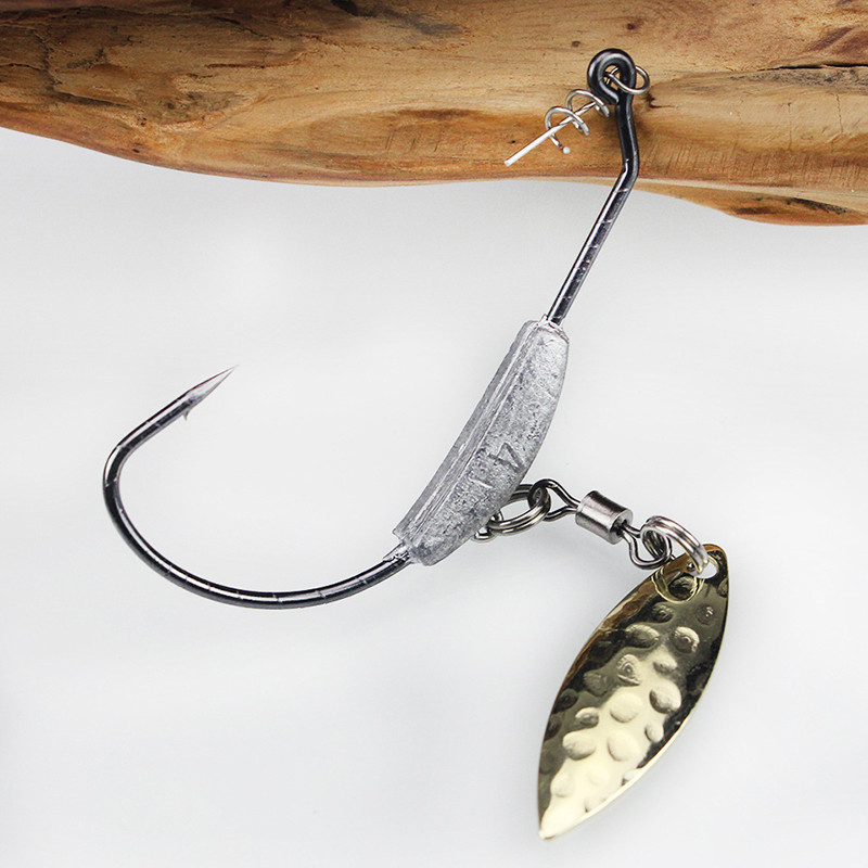 PRO BEROS 3tk 4,5g 5,5g 7,2g jigipeaga kalakonks Jigkonksud pehme kalapüügisööda jaoks süsinikterasest okastkonksud koos kõristi lusikaga