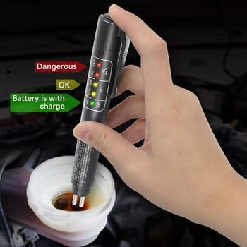 Ψηφιακός ελεγκτής υγρού φρένων Auto Car Brake Liquid Digital Tester για Dot3/dot4/dot5.1 Ακριβής ποιότητας λαδιού ελέγχου στυλό Φως ήχου Ala D8k0
