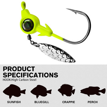 Bait Sharp Hook 7g Metal Lure Bionic Bait Μικρές και εξαίσιες μεταλλικές πούλιες Lure Lure Fake Bait 3d Fisheye 48mm Σκληρό δόλωμα