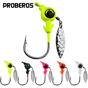 Bait Sharp Hook 7g Metal Lure Bionic Bait Μικρές και εξαίσιες μεταλλικές πούλιες Lure Lure Fake Bait 3d Fisheye 48mm Σκληρό δόλωμα