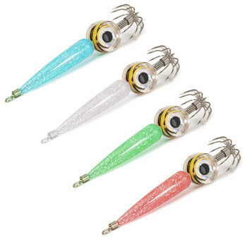 Τεχνητά δολώματα γαρίδας LED Γαρίδες Ψάρεμα Lures Glow Squid Jigs Fishing Kits