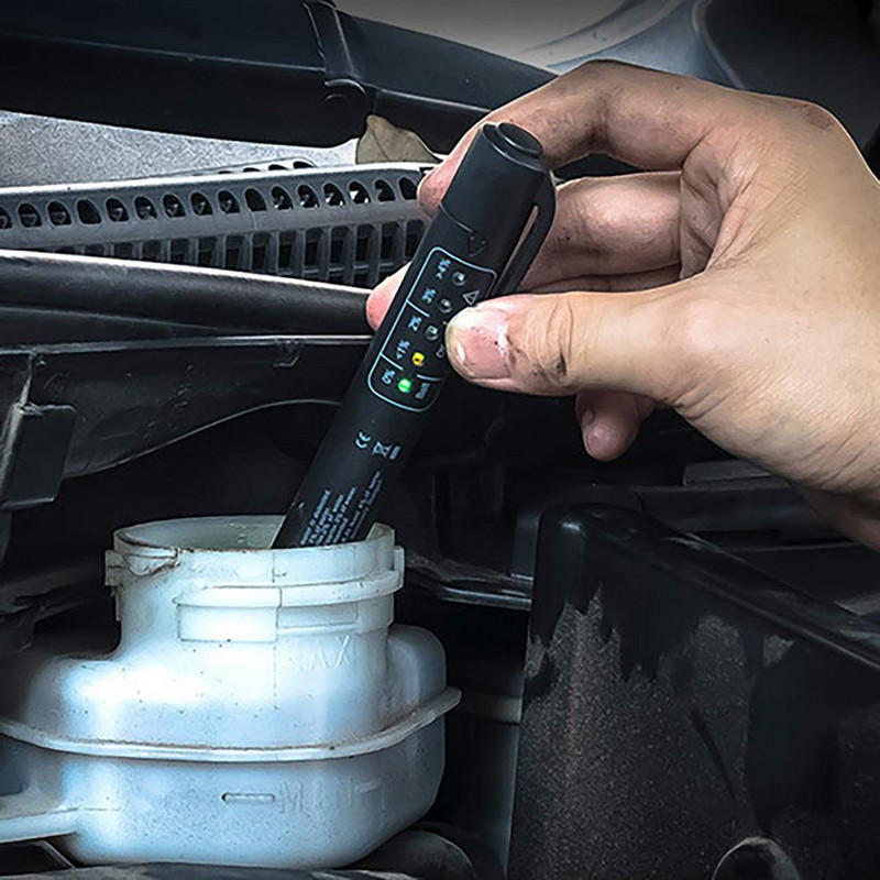 Στυλό δοκιμής υγρού φρένων Ενδεικτική λυχνία με τροφοδοσία μπαταρίας Ευαίσθητος αισθητήρας Ισχυρός ανίχνευση αυτοκινήτου Ακριβής ελεγκτής υγρών φρένων