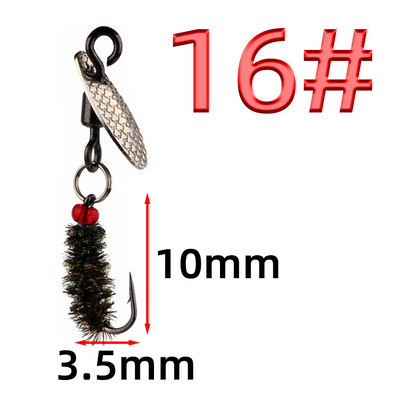 Bionic Tiny Things Composite Besisukantis melionų sėklos blizgučiai Muselių kabliukų rinkinys Žirgų burna Luo Fei Jaukas Baltas dryžuotas masalas