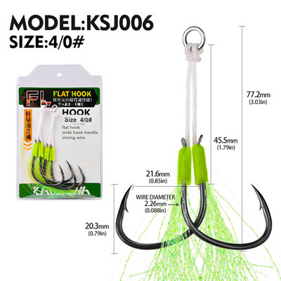 2 pāri/partija Dubultās džigas ar augstu oglekļa tēraudu makšķerēšanas plakans, ass palīgāķis, makšķerēšanas māneklis, lēns āķis, lietie dzeloņstieņi ar spalvu āķiem