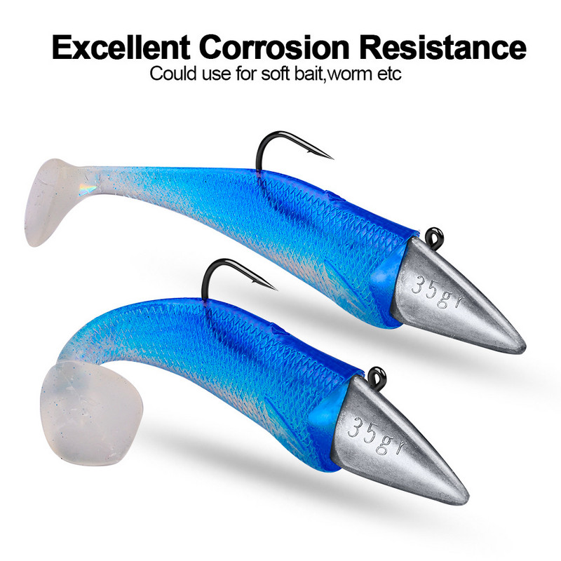 2 vnt/stal. Trikampio galvutės kabliukai Žvejybos kabliukai Jig Head 7g 10g 15g 21g 28g 35g Minkšto masalo kabliukai Žvejybos trikampiai kabliukai