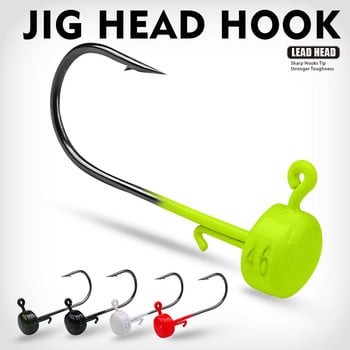 5τμχ/παρτίδα Jig Fishing Hooks Worm Bait Jig Head Hooks Jigging Lure Fishing Tackle soft lure Αξεσουάρ 2,8g 3,5g 4,6g 7g