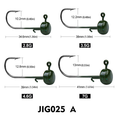 5db/tétel Jig horgászhorgok Worm Bait Jig Head horgok Jigging csali horgászfelszerelés puha csali Tartozékok 2,8g 3,5g 4,6g 7g