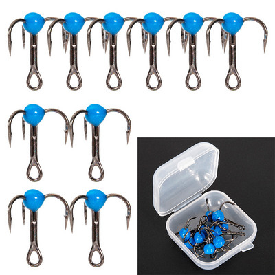 Cârlig ascuțit ghimpat rotund îndoit Mini cârlig înalte de pescuit Cârlig cu trei ancore Cârlig cu plumb din oțel cu conținut ridicat de carbon Unelte de pescuit