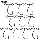 Balanso viengubas kabliukas juodas, anglies dioksidas iš plieno, nikelio sliekiniai kabliukai, minkšti kabliukai, 2,5 cm/0,4 g 360° pasukami 2023 m. Nauja